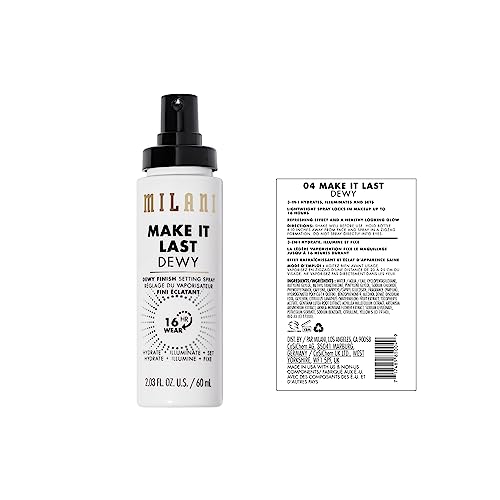 Milani Setting Spray + Primer, Make It Last Original - Natural Finish with Niacinamide for Hydration, Setting Spray for Makeup and Face Primer, 3-in-1 Prime + Hydrate + Set, 2.03 Fl. Oz