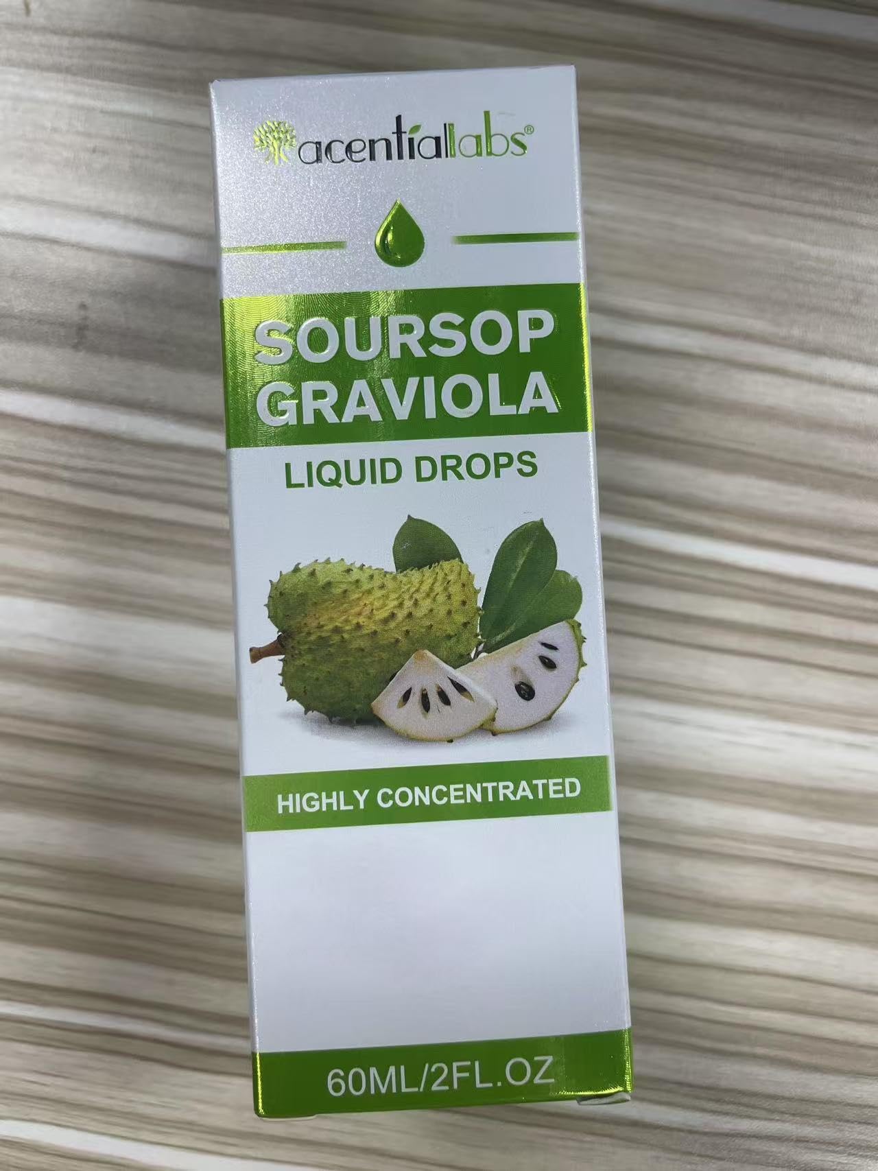 QJCWXIAOX Soursop Graviola Liquid Drop, Nature Soursop Extract Liquid for Cell Support & Regeneration, Immunity, Liver & Antioxidant, Easy to Absorption, 2 Fl Oz