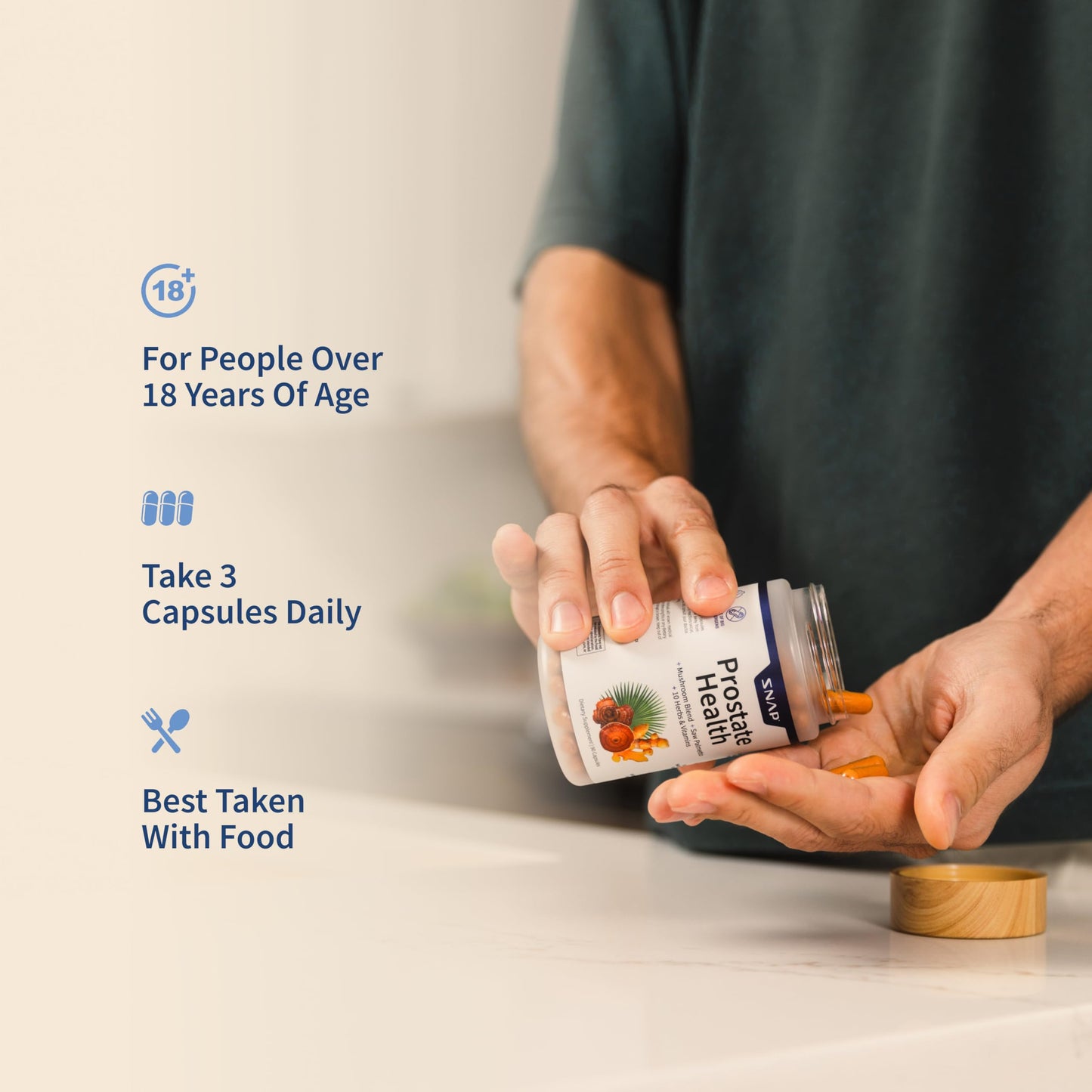 Snap Supplements Prostate Health & Nitric Oxide Supplement Bundle for Men, 90 + 60 Vegetarian Capsules (1 Month Supply)