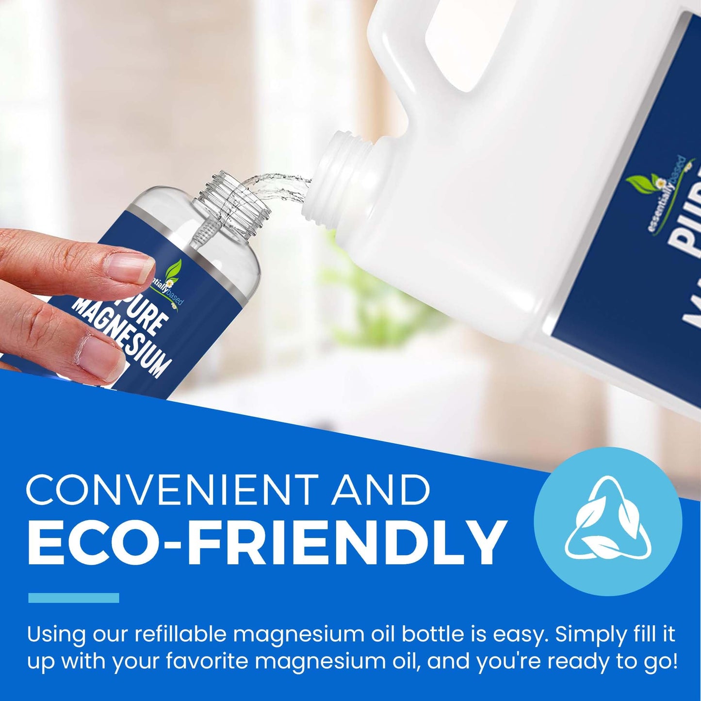 Pure Magnesium Oil Spray 12oz - Topical Magnesium Spray for Sleep Extra Strength - Less Sting - Less Itch - 100% Natural and Organic Oil - Made in USA