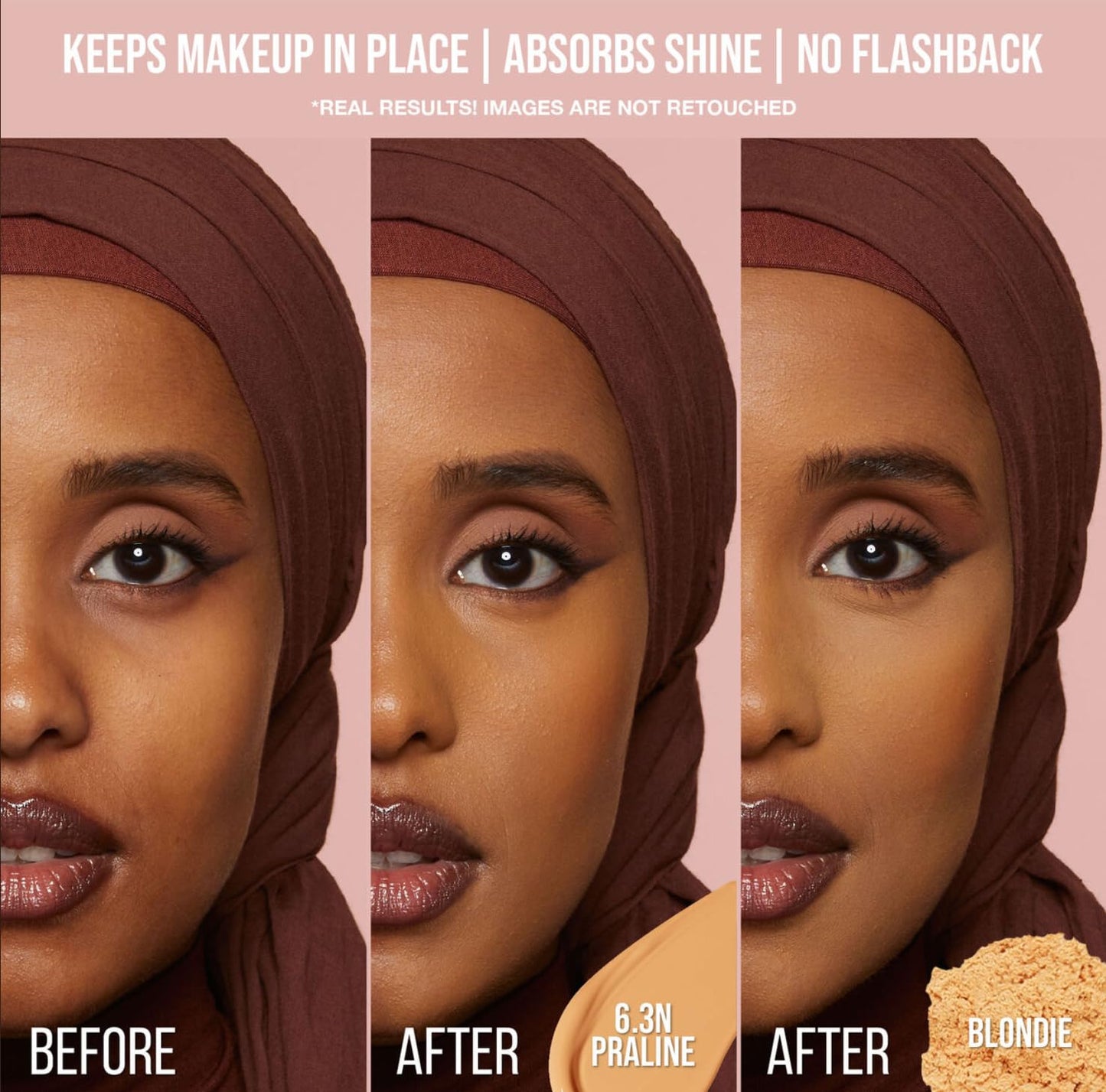 Huda Beauty Mini Easy Bake Loose Baking & Setting Powder - Cherry Blossom Cake (fair to medium with true pink undertones) 0.21 oz / 6 g