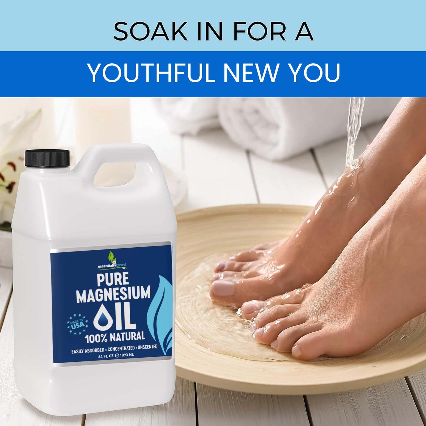 Pure Magnesium Oil Spray 12oz - Topical Magnesium Spray for Sleep Extra Strength - Less Sting - Less Itch - 100% Natural and Organic Oil - Made in USA