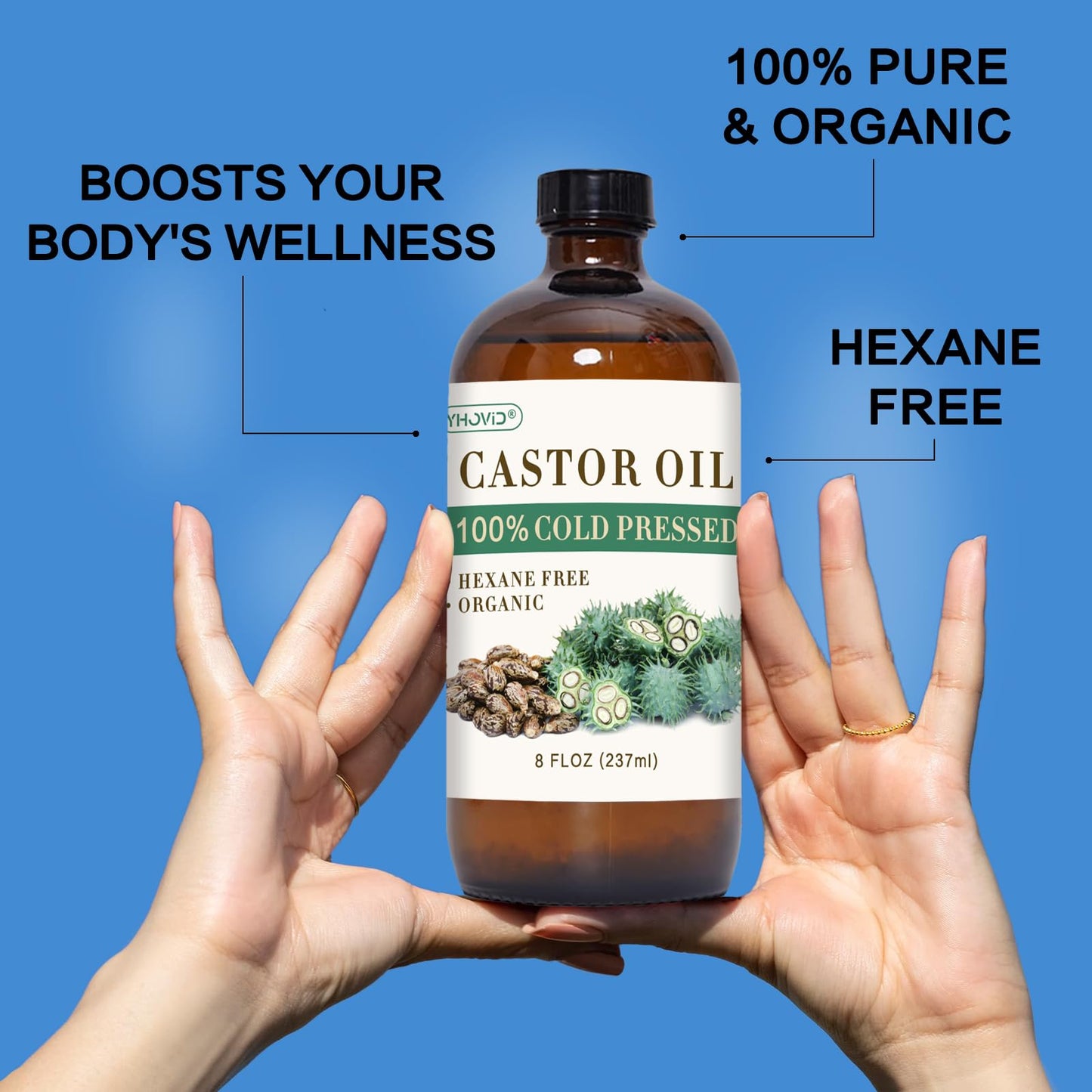 10 Pcs Organic Cotton Castor Oil Pack Wrap - Reusable Castor Oil Packs for Stomach, Neck, Knee, Foot, Women & Entire Body