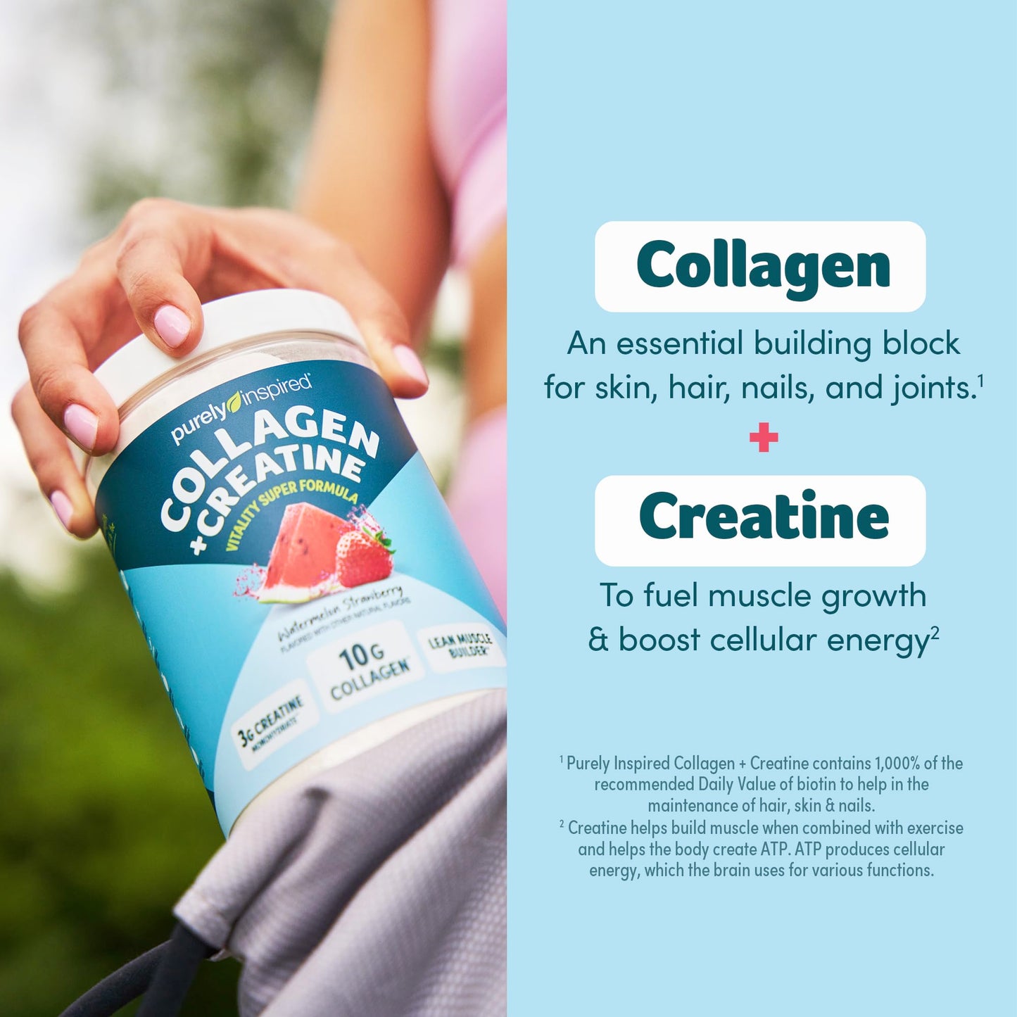 Purely Inspired Collagen Powder, Unflavored (20 Servings) - 20g Collagen Peptides Protein Powder for Women & Men - Grass-Fed & Pasture Raised - Gluten-Free, Paleo & Keto-Friendly Collagen Drink