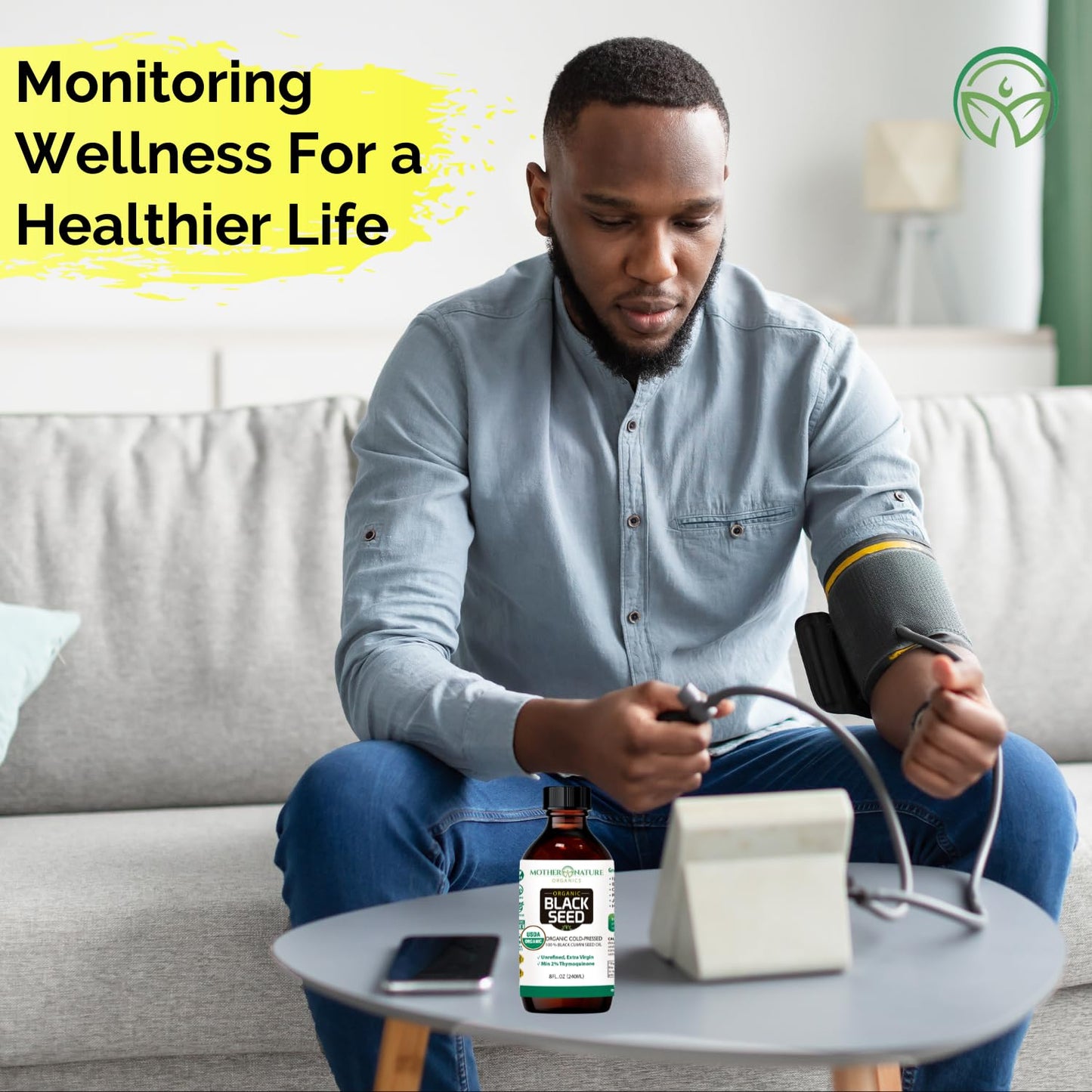 Mother Nature USDA Organic Black Seed Oil, High TQ 2%, Cold Pressed, Unrefined Nigella Sativa, Omega 3 6 9 for Immune, Joint & Heart Support, Hair & Skin, Non-GMO, Glass Bottle (8oz)