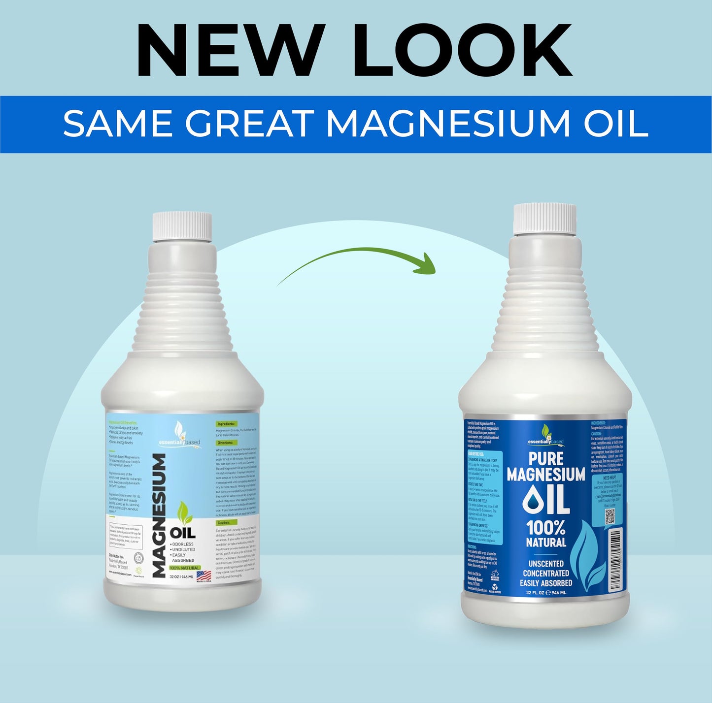 Pure Magnesium Oil Spray 12oz - Topical Magnesium Spray for Sleep Extra Strength - Less Sting - Less Itch - 100% Natural and Organic Oil - Made in USA