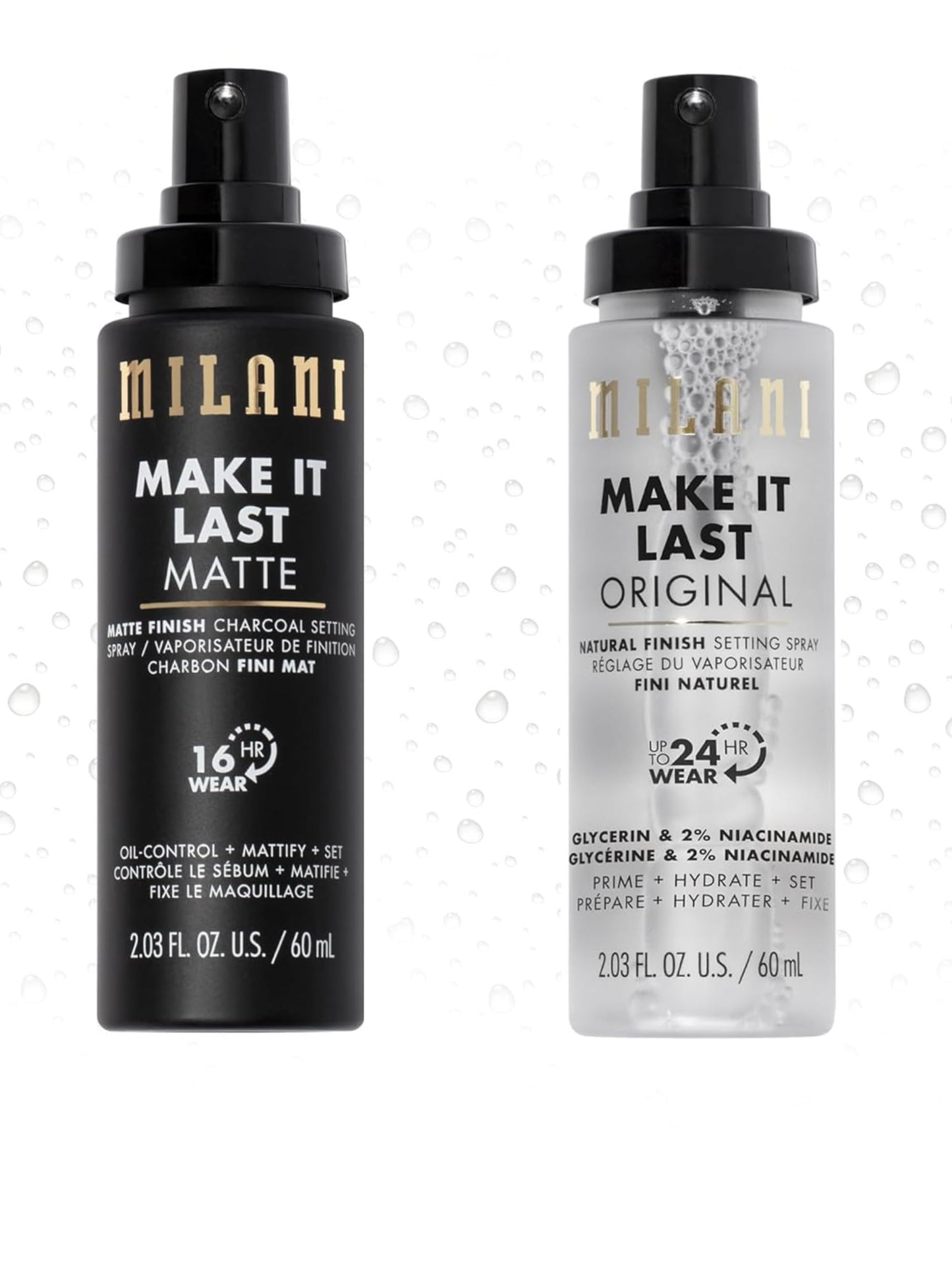 Milani Setting Spray + Primer, Make It Last Original - Natural Finish with Niacinamide for Hydration, Setting Spray for Makeup and Face Primer, 3-in-1 Prime + Hydrate + Set, 2.03 Fl. Oz