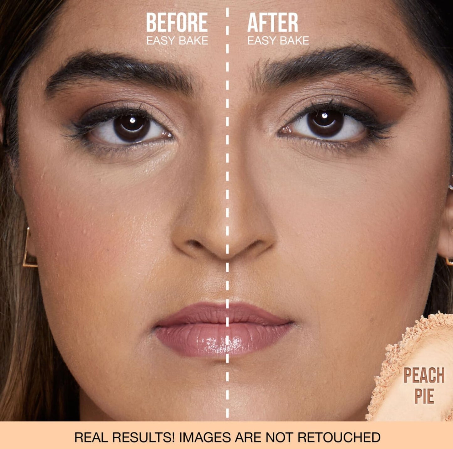 Huda Beauty Mini Easy Bake Loose Baking & Setting Powder - Cherry Blossom Cake (fair to medium with true pink undertones) 0.21 oz / 6 g