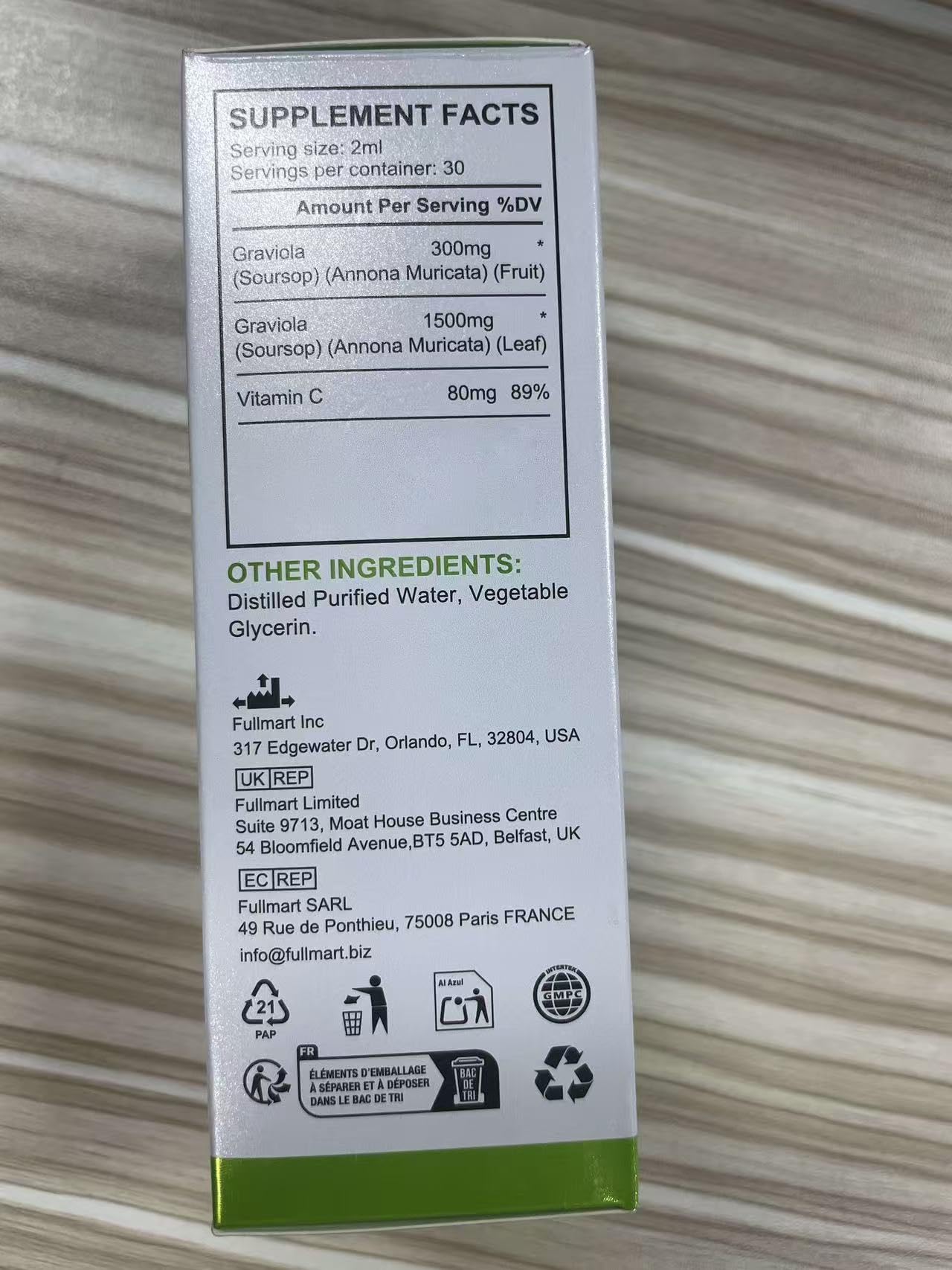 QJCWXIAOX Soursop Graviola Liquid Drop, Nature Soursop Extract Liquid for Cell Support & Regeneration, Immunity, Liver & Antioxidant, Easy to Absorption, 2 Fl Oz