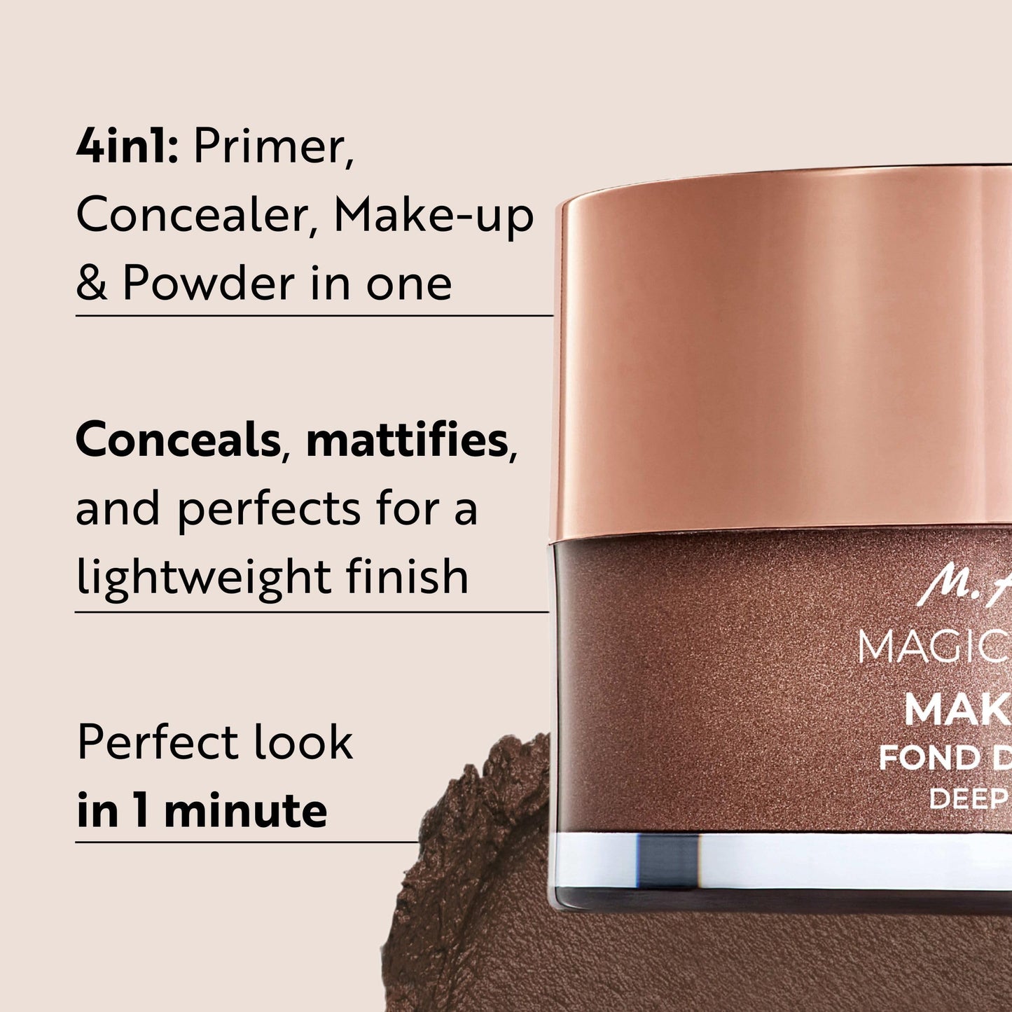 M. Asam Magic Finish Make-Up Mousse (1.01 Fl Oz) – 4in1 Primer, Foundation, Concealer & Powder With Buildable Coverage, Hides Redness And Dark Spots, Vegan, For Light To Medium Skin Tones