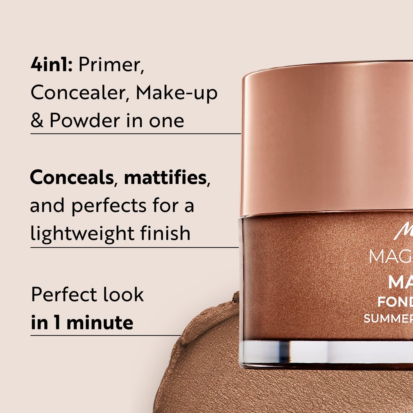 M. Asam Magic Finish Make-Up Mousse (1.01 Fl Oz) – 4in1 Primer, Foundation, Concealer & Powder With Buildable Coverage, Hides Redness And Dark Spots, Vegan, For Light To Medium Skin Tones