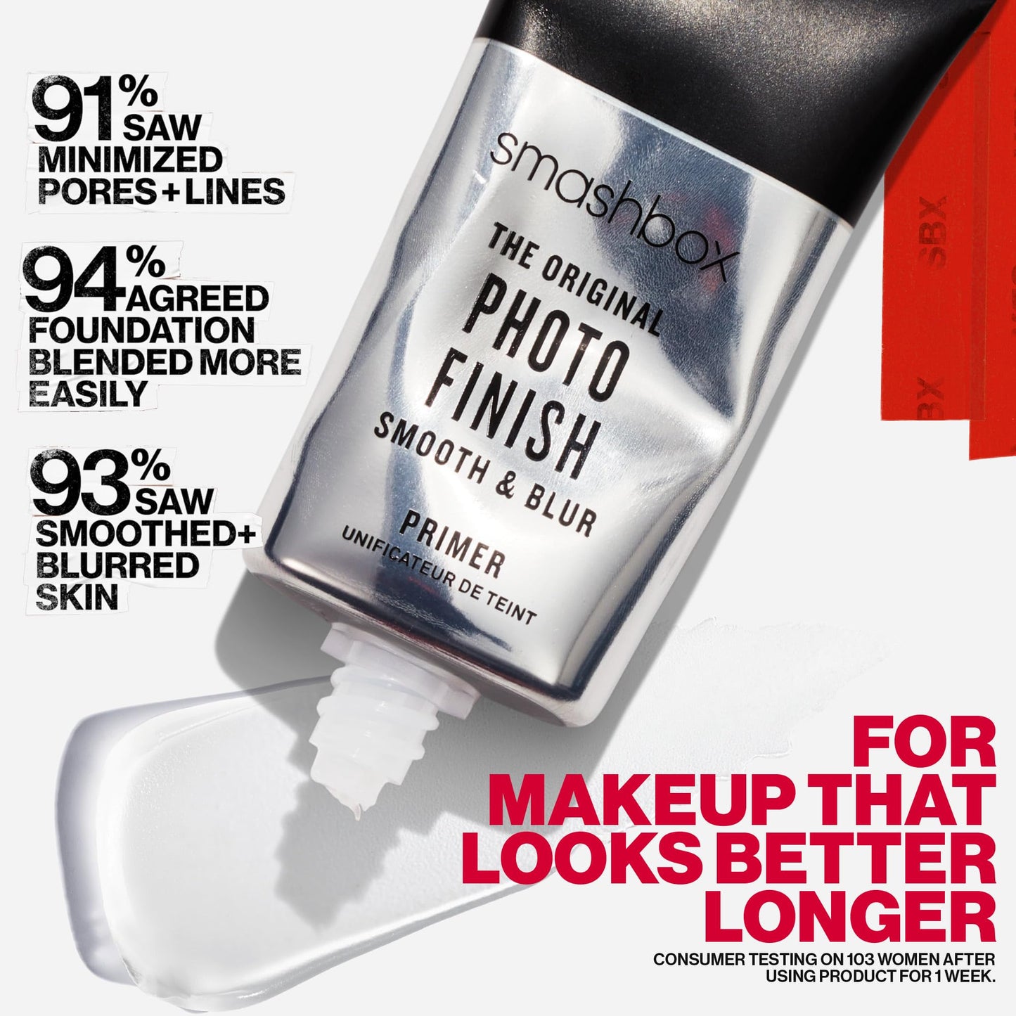 Smashbox The Original Photo Finish Smooth & Blur Makeup Primer | Vitamin E + Oil Free, 1 Fl Oz