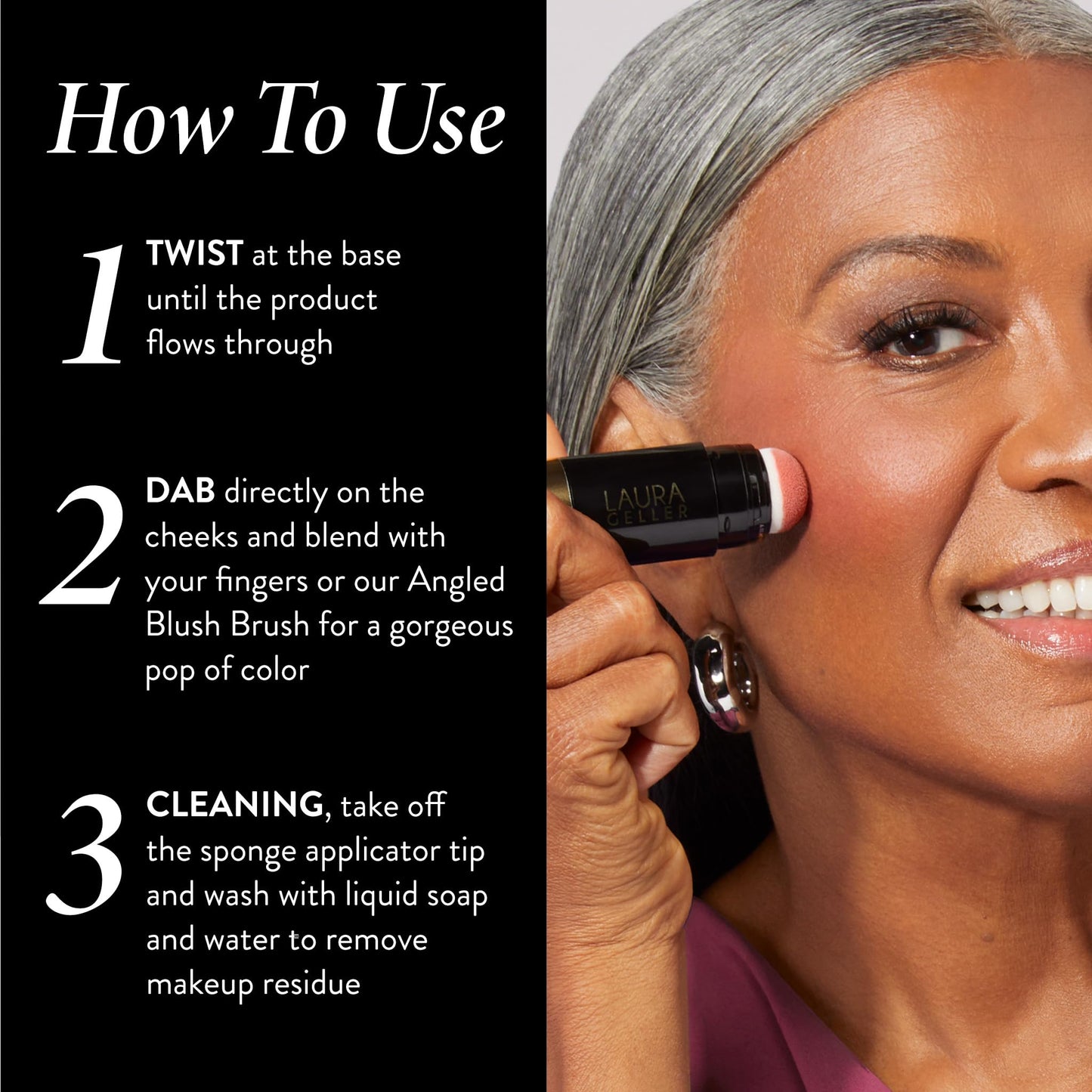 LAURA GELLER NEW YORK Serum Blush Tint, Lightweight Liquid Blush for Cheeks, Weightless Watercolor Sheer Finish, Practical Pink