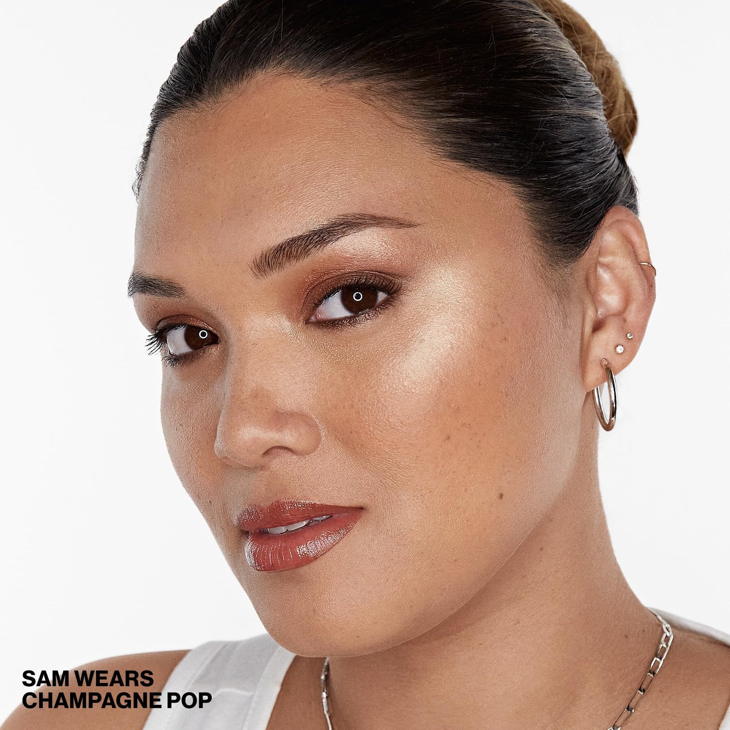Smashbox X BECCA Shimmering Skin Perfector Pressed Highlighter | Luminous Glow + Buildable, 0.25 Ounce, Champagne Pop