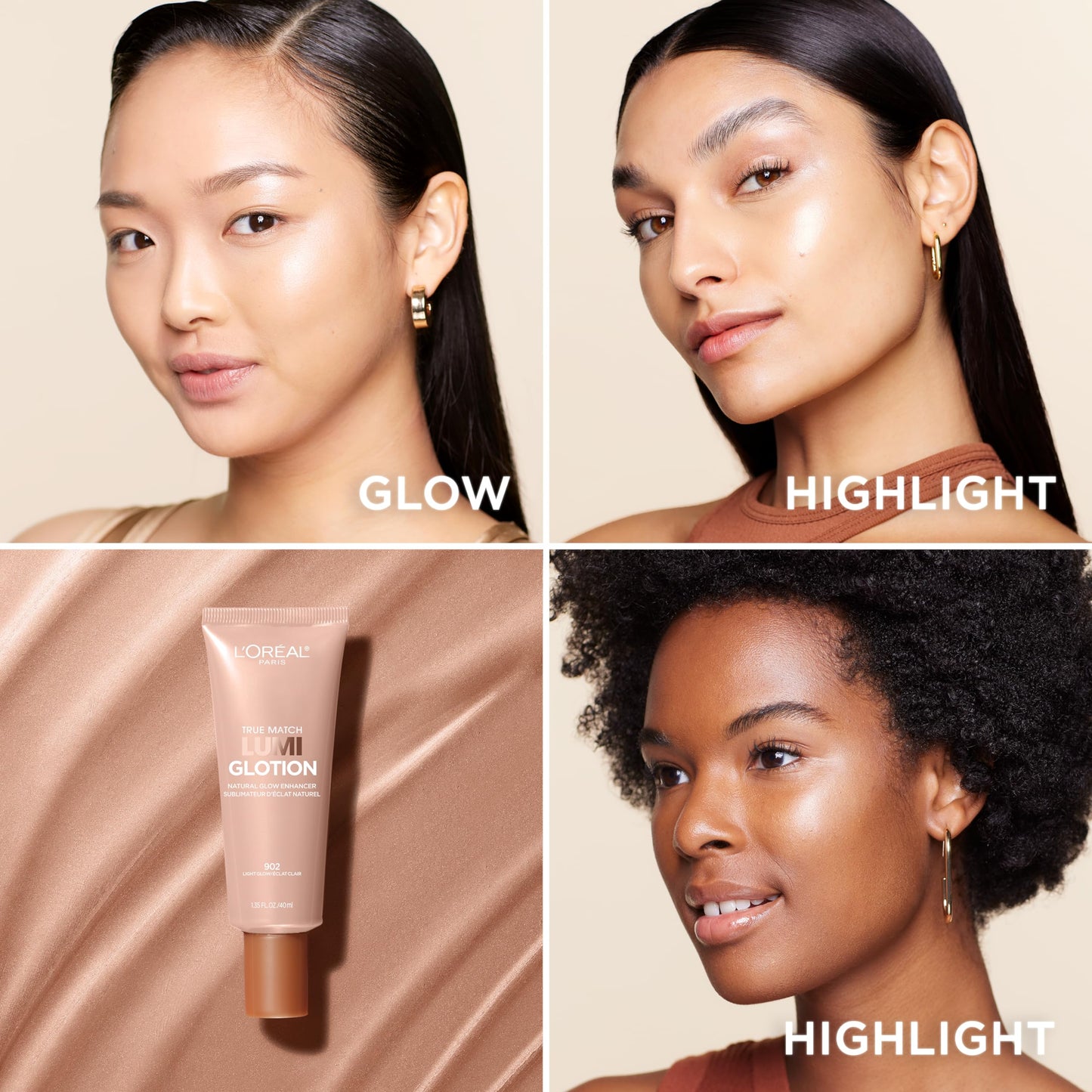 L'Oreal Paris Makeup True Match Lumi Glotion, Natural Glow Enhancer, Illuminator Highlighter, Bronzing Drops For a Sun-Kissed Glow, 903 Medium