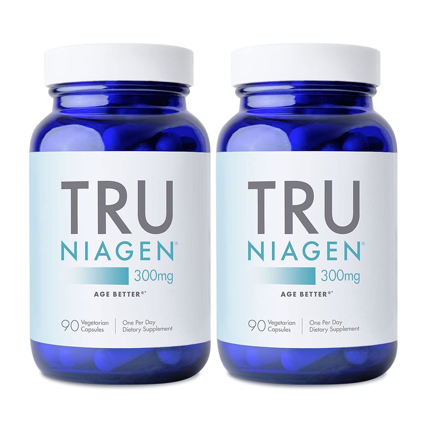 TRU NIAGEN Patented NAD+ Supplement for Anti Aging and Cell Regeneration, 300 mg Niagen, 30 Servings | Supports Cellular Energy, Brain, Muscle | Nicotinamide Riboside (NR) Take 1 Daily | 1 Bottle