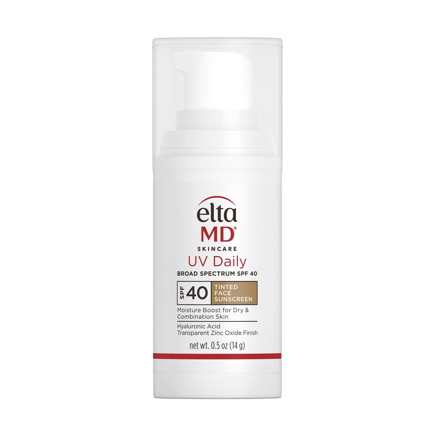 EltaMD UV Daily Tinted SPF 40 Face Sunscreen Moisturizer with Zinc Oxide, Tinted Daily Face Moisturizer with SPF, Sunscreen for Dry Skin,1.7 oz Pump