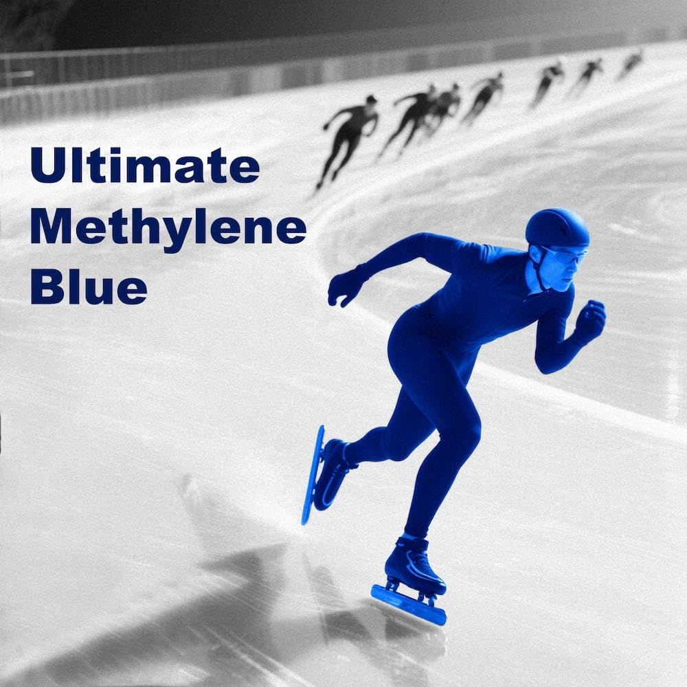 Bluesun Methylene Blue Supplement - USP Grade, 2 FL OZ Pharmaceutical Grade 1% Liquid Drops for Humans, Third-Party Tested, Formaldehyde-Free, Manufactured in The USA, Pack of 1