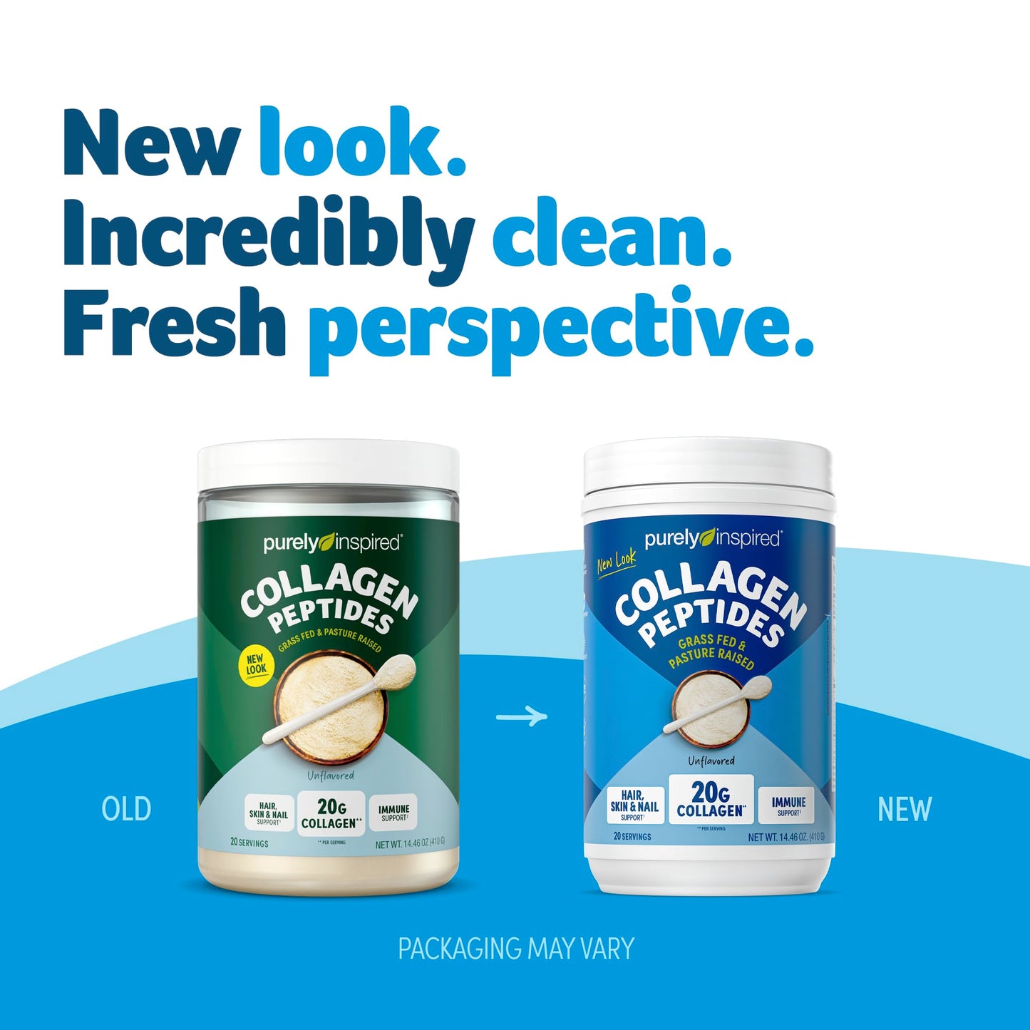 Purely Inspired Collagen Powder, Unflavored (20 Servings) - 20g Collagen Peptides Protein Powder for Women & Men - Grass-Fed & Pasture Raised - Gluten-Free, Paleo & Keto-Friendly Collagen Drink