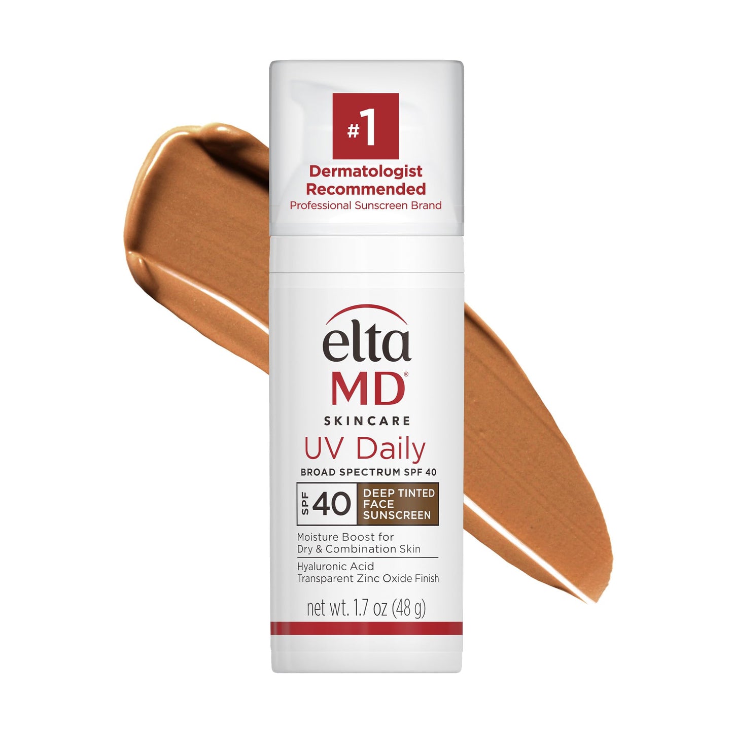 EltaMD UV Daily Tinted SPF 40 Face Sunscreen Moisturizer with Zinc Oxide, Tinted Daily Face Moisturizer with SPF, Sunscreen for Dry Skin,1.7 oz Pump