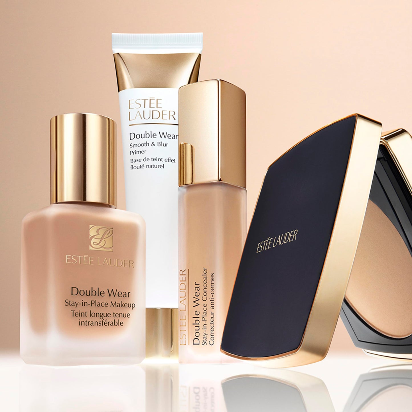 Estée Lauder Double Wear 12-Hour Stay-in-Place Matte Powder Foundation | Controls Oil & Shine, 0.39 Ounce, 4W1 Honey Bronze